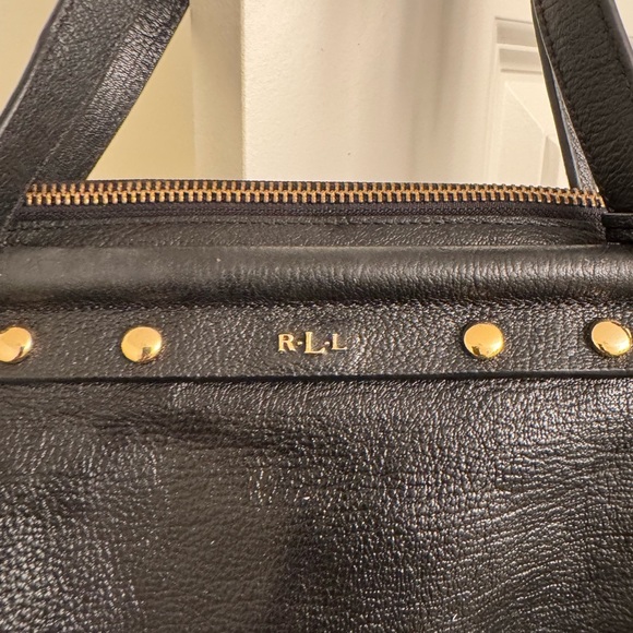 Lauren Ralph Lauren Black Tote with Gold Studs - Picture 4 of 13